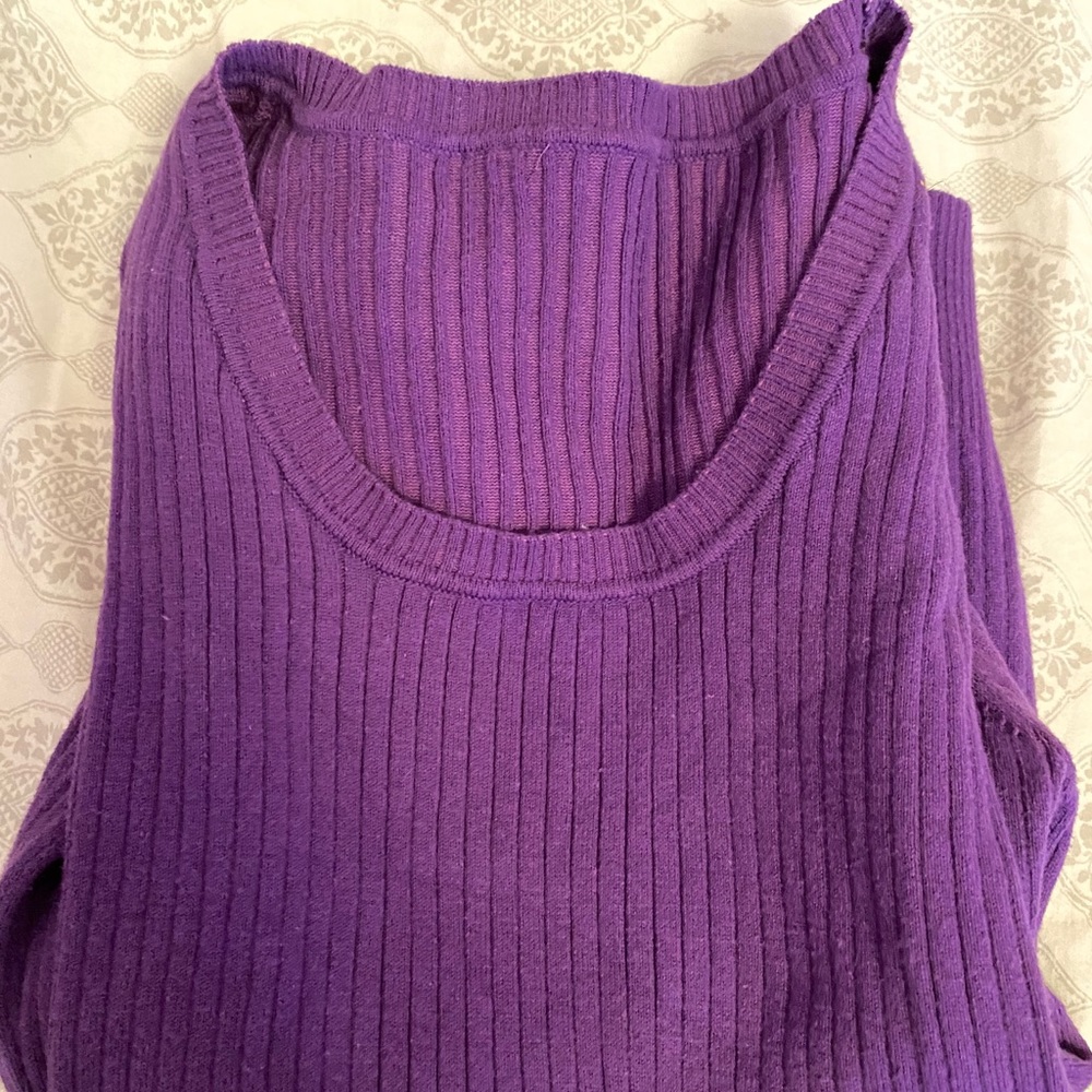 Purple sweater!